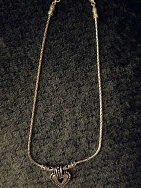 Brighton Women’s Silver Heart Pendant Necklace - Heart Motif